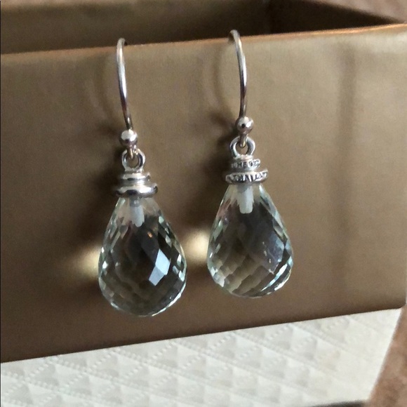 Jewelry - Sterling silver, Prasiolite earrings